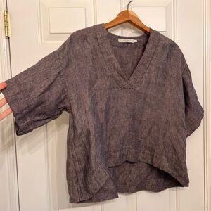 7115 by szeki linen blouse